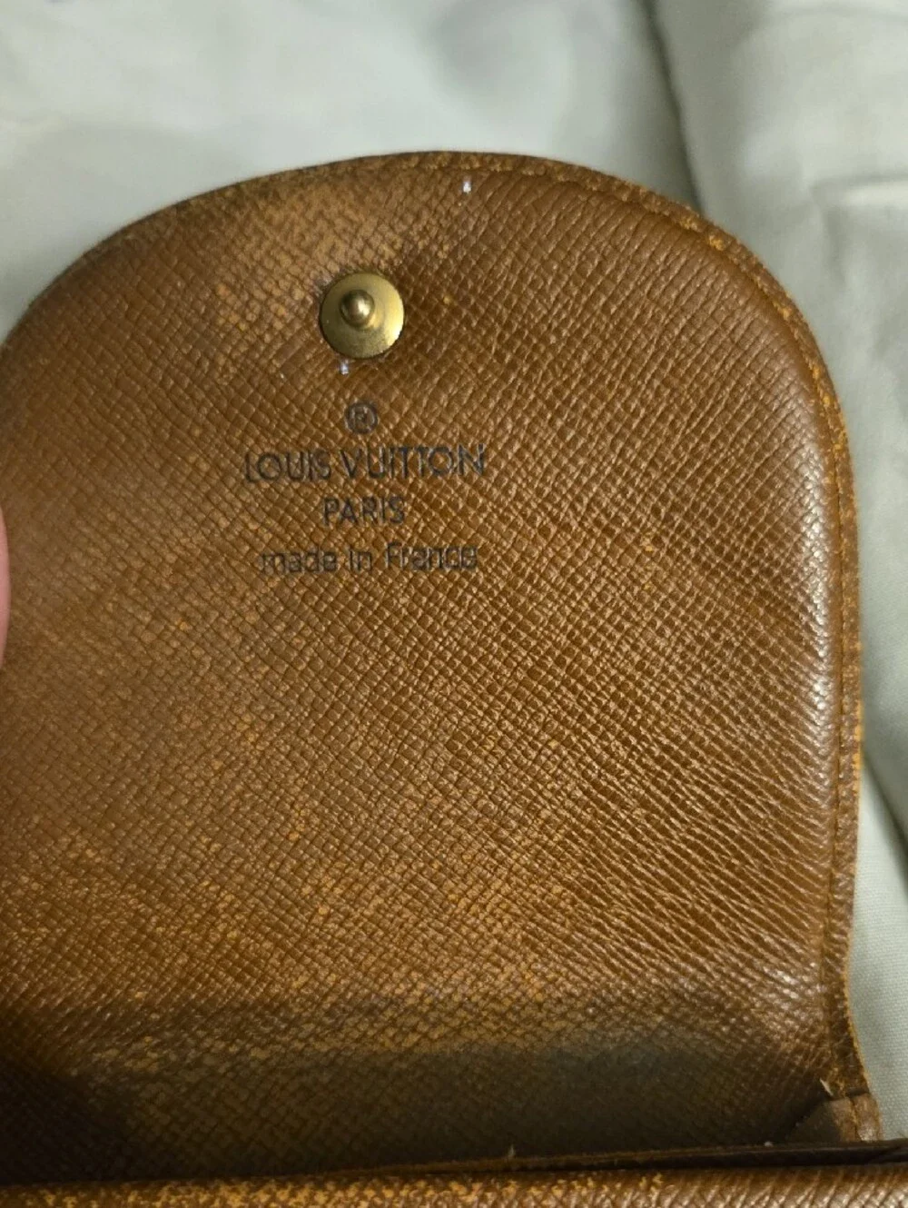 Authentic Louis Vuitton Monogram Porte-Monnaie Gousset coin purse